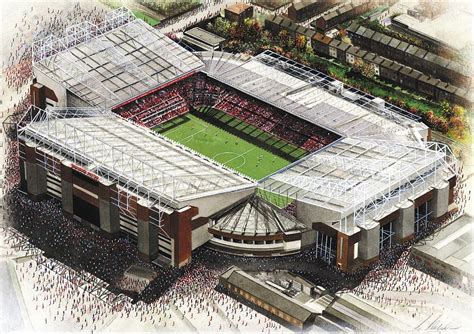 Old Trafford - Manchester United Painting by Kevin Fletcher - Pixels