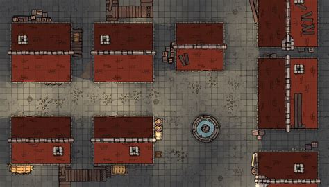 Simple City Streets Battle Map, Dnd Battle Map, D&D, Battlemap, Dungeons and Dragons, 5e, Roll20 ...