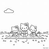 クロミとハローキティとなかまたちの塗り絵（ぬりえ）無料 sketch template