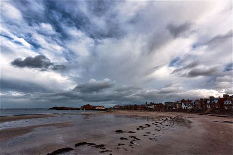 North Berwick, East Lothian, Scotland. Houses right on the beach. Were they built that close to ...