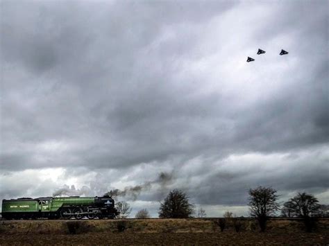 Tornado jets fly over namesake locomotive as part of final farewell | Express & Star