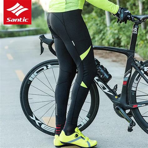 Aliexpress.com : Buy Santic Men Cycling Tights Pants Summer Autumn 4D Padded Long Road MTB ...