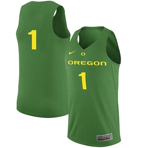 Men's Nike Apple Green Oregon Ducks College Replica Basketball Jersey