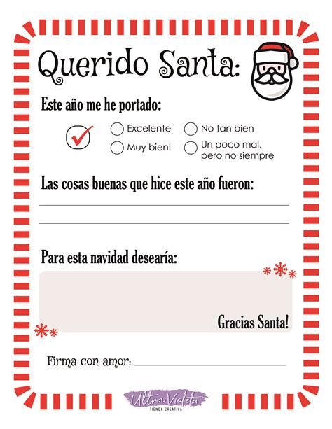 Descarga Instantanea Pdf Imprimible CARTA A SANTA carta a santa tamaño carta lista de navidad ...