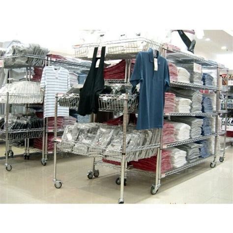 Movable Clothing Display Wire Shelf for Store Shop