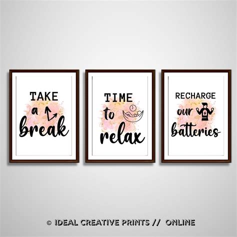 Take a Break Quotes Time to Relax Recharge Our Batteries - Etsy