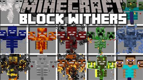 Minecraft BLOCK WITHER MOD / FIGHT THROUGH THE STORM OF WITHERS AND SURVIVE!! Minecraft - YouTube