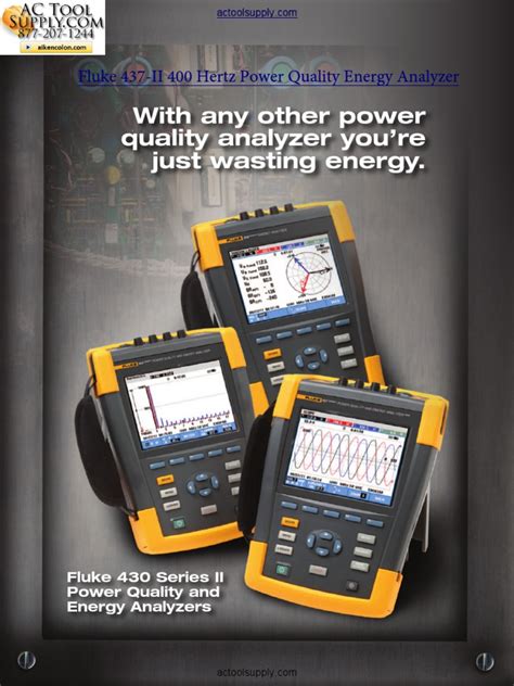 AC Fluke 437 II Power Quality Energy Analyzer Brochure 2 | Power ...