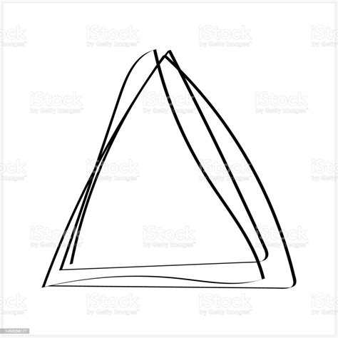 Geometry Triangle Hand Drawn Clipart Sketch Vector Stock Illustration ...