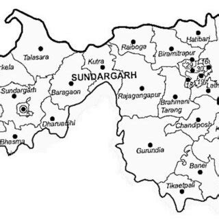 Map of Sundargarh district showing study sites. | Download Scientific Diagram