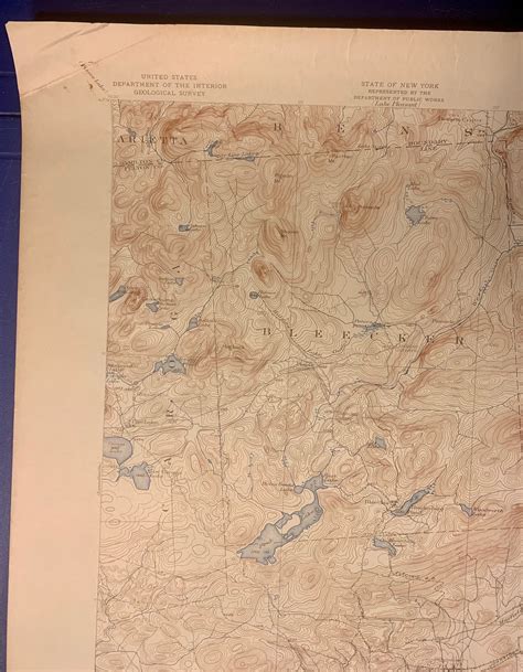 1946 Gloversville NY ORIGINAL Vintage USGS Topographic Map | Etsy