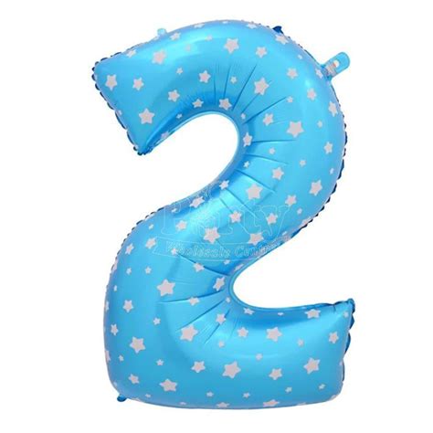 2nd Birthday Blue Sparkle Foil Balloon | Party Wholesale