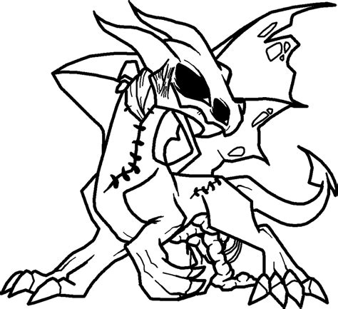 Zombie Dragon Lineart by Xbox-DS-Gameboy on DeviantArt