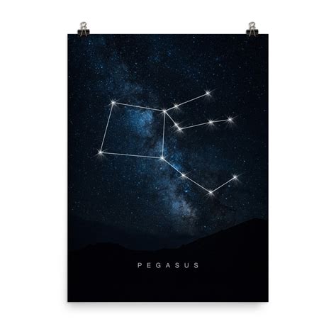 Pegasus Constellation / Constellation Poster / Constellation Home Decor ...