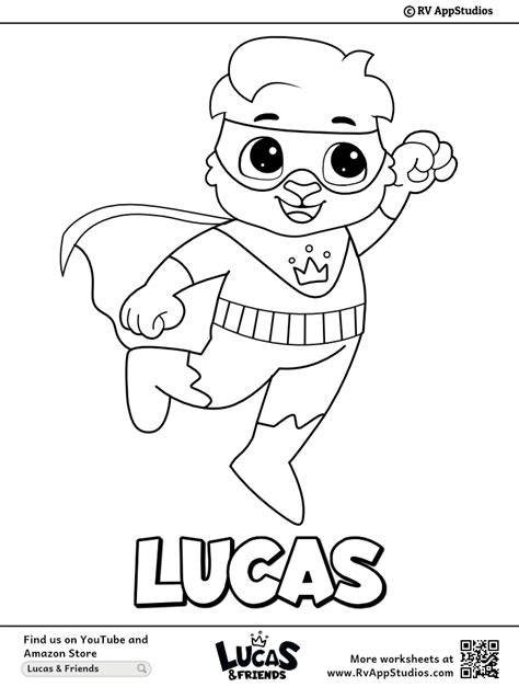 Lucas Coloring Page for Kids. Free Coloring Printable to Download.