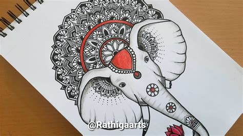 How to draw mandala art for beginners/ Elephant mandala art /step-by-step tutorial - YouTube