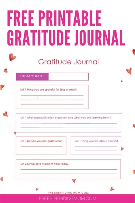 Free Printable Gratitude Journal Template | Gratitude journal printable ...