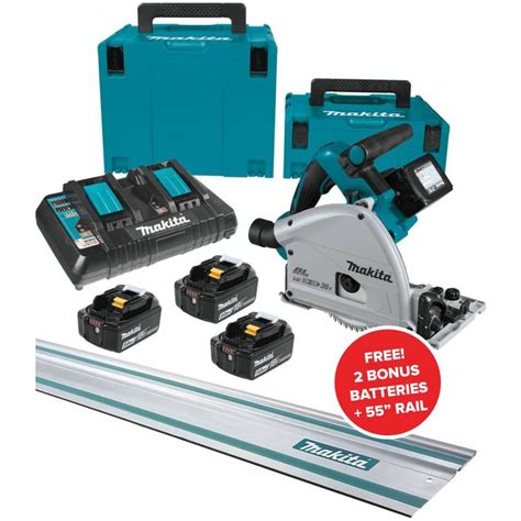 Makita XPS01PTJ Cordless Brushless 36V LXT 6-1/2-Inch Track Saw 5.0Ah Kit | Makita tools, Makita ...