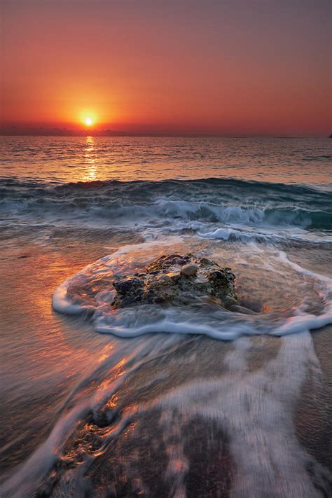 Beach sunrise. Mediterranean sunset Photograph by Guido Montanes ...