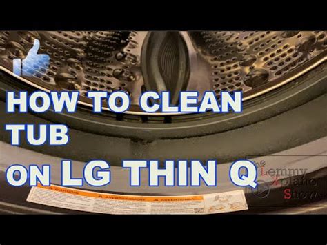 How to clean the tub on the LG ThinQ Washer Dryer - YouTube