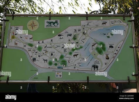 Map of the Zoological Garden, Alipore, Kolkata, West Bengal, India Stock Photo - Alamy