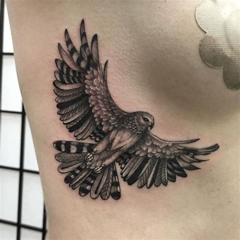 Tattoo uploaded by Stacie Mayer • Decorative hawk tattoo by Beau Parkman. #blackandgrey #realism ...