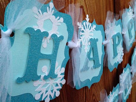 Frozen birthday banner party decorations