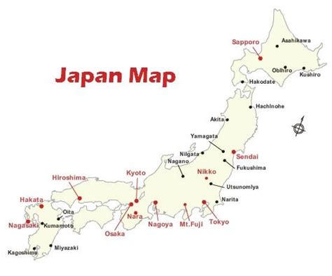 Japan map printable - Printable japan map (Eastern Asia - Asia)