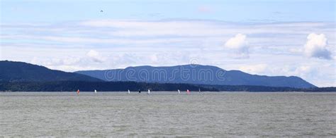 Sailing the Salish Sea stock image. Image of panorama - 253236981