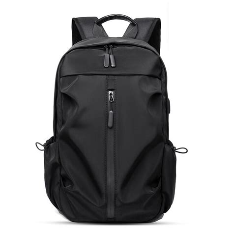 Polyester Waterproof Backpack For Men - Black