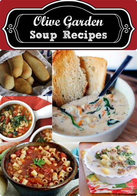 Olive Garden Soup Recipes - Copycat recipes even the bread sticks!!