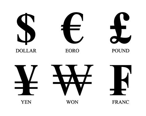 Most Used Currency Symbols 1384704 Vector Art at Vecteezy