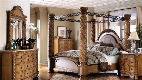 Bedroom Sets Ashley Furniture | King size canopy bed, Canopy bed frame, Wood canopy bed