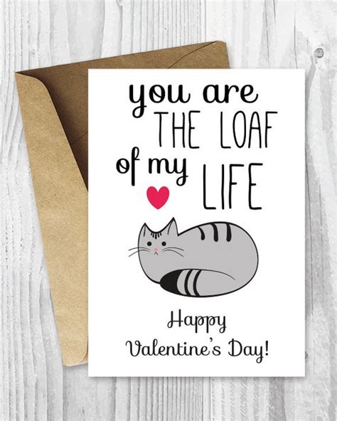 Printable Valentine's Day Card Funny Cat Valentines Day