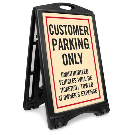 Customer Parking Only Sidewalk Sign | High Durability