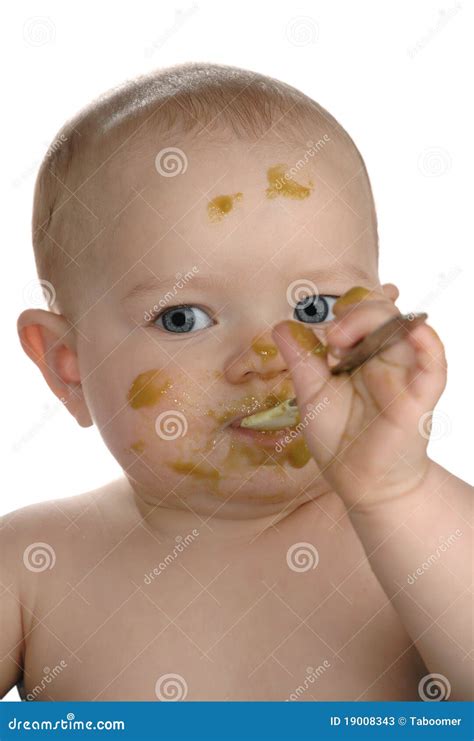 Messy Baby Eating Stock Photos - Image: 19008343