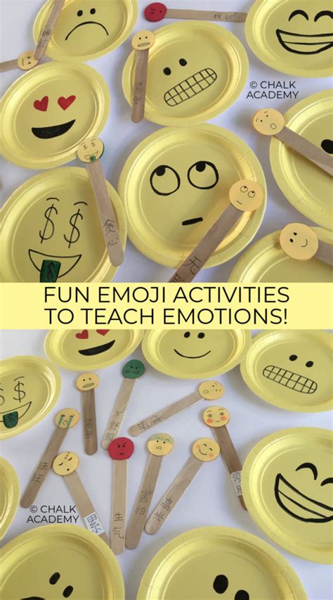 5 Fun Emotions Emoji Activities in English and Chinese (Printable)