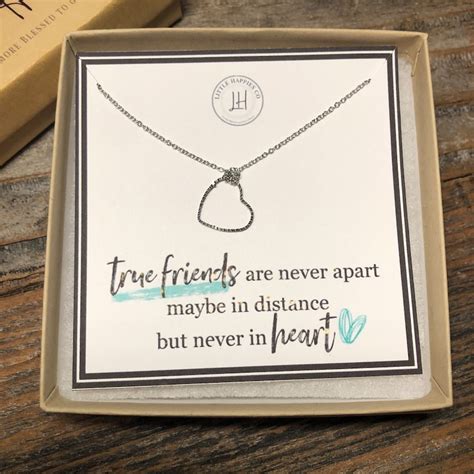 Long Distance Friendship Necklace BFF Gifts Best Friend Long - Etsy