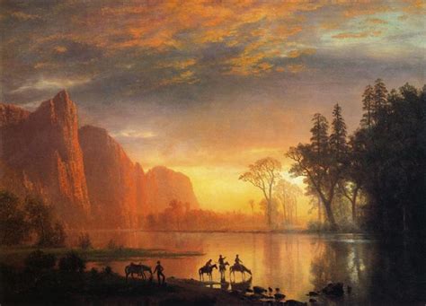 Yosemite Valley Sunset, c.1865 - Albert Bierstadt - WikiArt.org