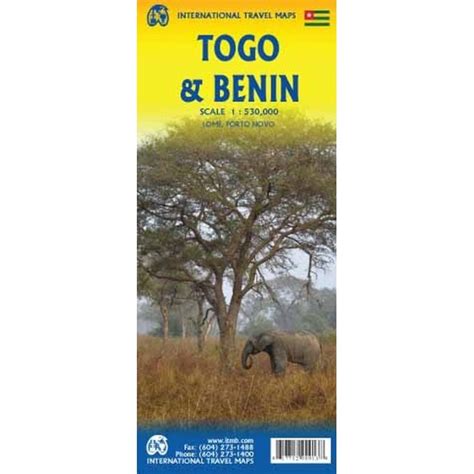 Togo & Benin Travel Reference Map - ITMB Publishing