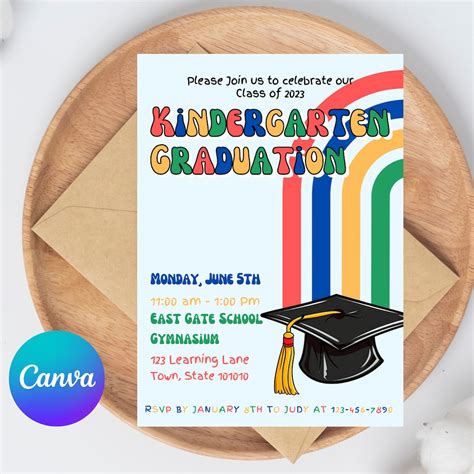 Kindergarten Graduation Invitation, Kindergarten Class Graduation ...