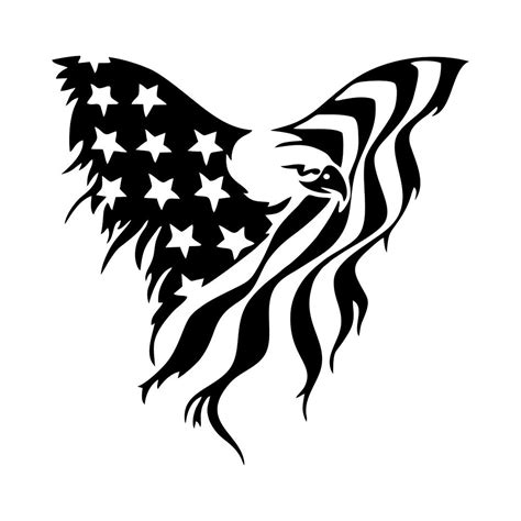 Eagle American Flag Vinyl Decal