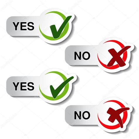 Vector yes no button - check mark symbol Stock Vector Image by ©Rena ...