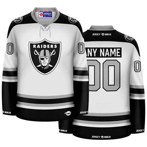 Jersey Ninja - Las Vegas Raiders White Hockey Jersey