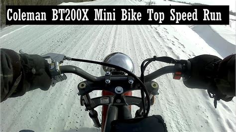 Coleman BT200X Mini Bike Top Speed Run - YouTube