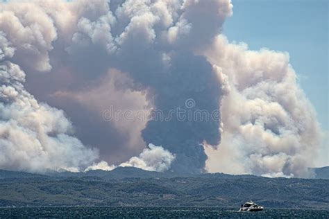 Extensive Wildfires Take Over Evia Island In Greece - Dreamstime