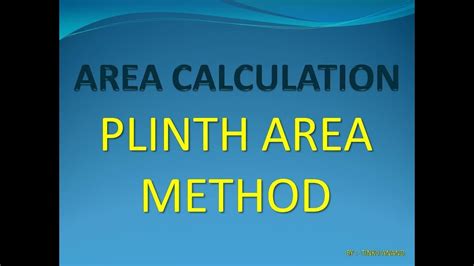 Area calculation by Plinth area method - YouTube