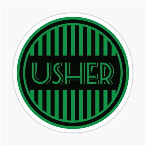 "Usher" Sticker for Sale by Yorkiedesign | Redbubble