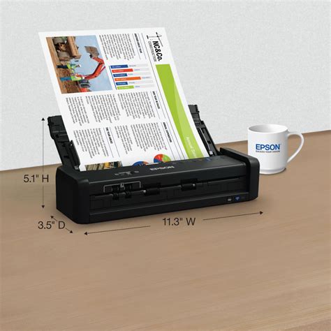 Epson Workforce ES-300W Wireless Duplex Mobile Document Scanner Black ES-300W SCANNER B11B242201 ...