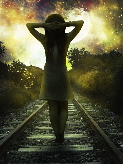 Beautiful Girl On Train Tracks by Dude89-DigitalArt on DeviantArt